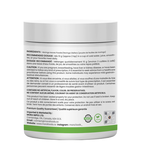 Moringa Powder for Immunity & Antioxidant Support