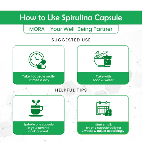 Capsules de spiruline pour l'énergie, l'immunité et le bien-être