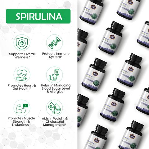 Capsules de spiruline pour l'énergie, l'immunité et le bien-être