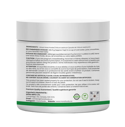 Poudre d'herbe de blé pour la santé intestinale, nettoyage naturel et regain d'énergie