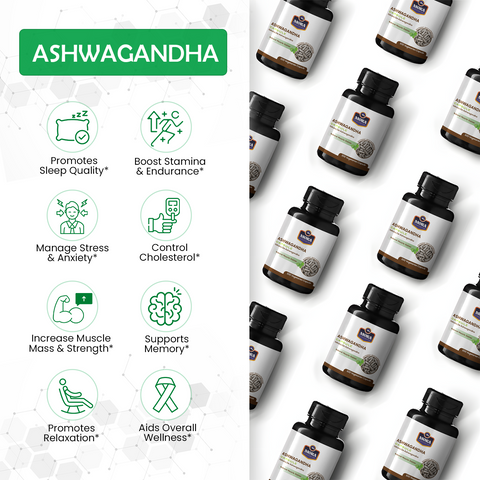Capsules d'Ashwagandha pour soulager le stress et booster l'énergie