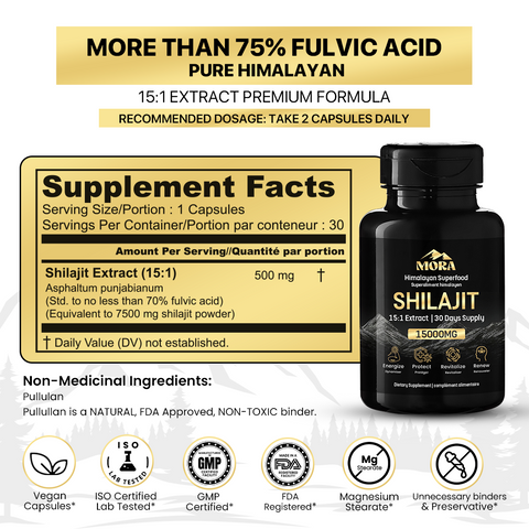 Himalayan Shilajit for Men & Women for Vitality, Stamina & Endurance